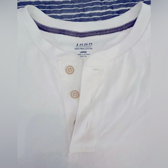 Saddlebred 1888 White 100% Pima Cotton 3 button shirt, size Large - Picture 2 of 4